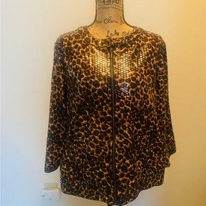 Ruby Road Animal Print Waist length jacket. Size 16W
